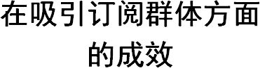 在吸引订阅群体方面的成效